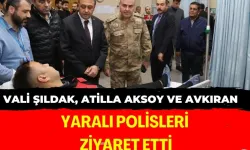 Vali Şıldak, Atilla Aksoy ve Avkıran, Yaralı Polisleri Yalnız Bırakmadı