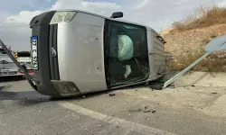Şanlıurfa’da Kontrolden Çıkan Araç Takla Attı