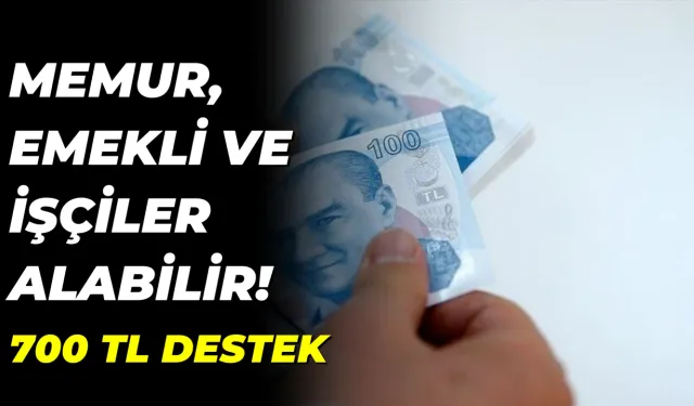 Memur, Emekli Ve İşçiler Alabilir! 700 TL Destek