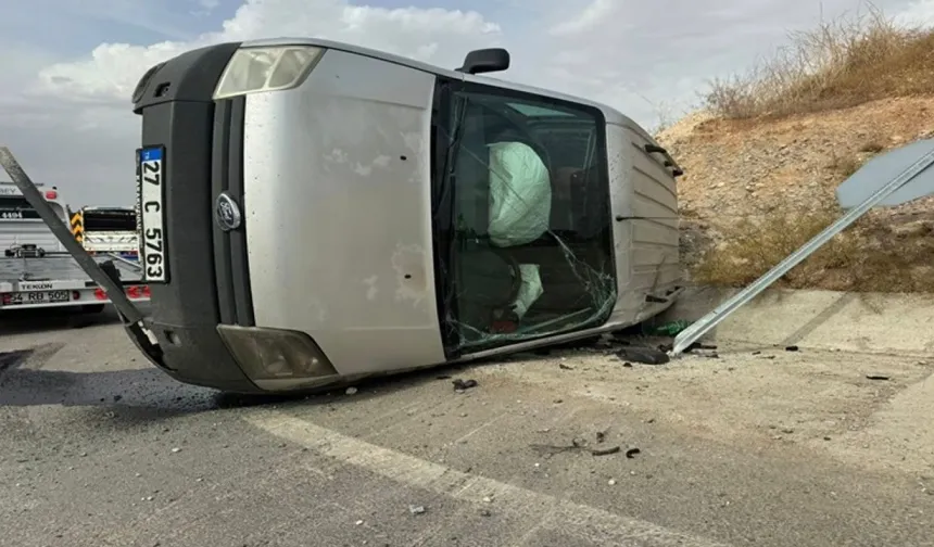Şanlıurfa’da Kontrolden Çıkan Araç Takla Attı