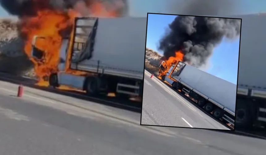 Şanlıurfa’da Alevler Yolu Sardı, Sürücü Göz Göre Göre Tırını Kaybetti